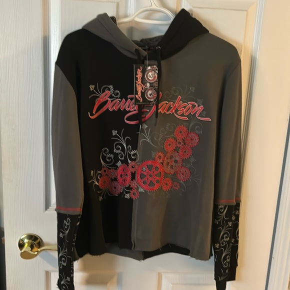 NWT Barrett Jackson crop hoodie paid US - Picture 1 of 4